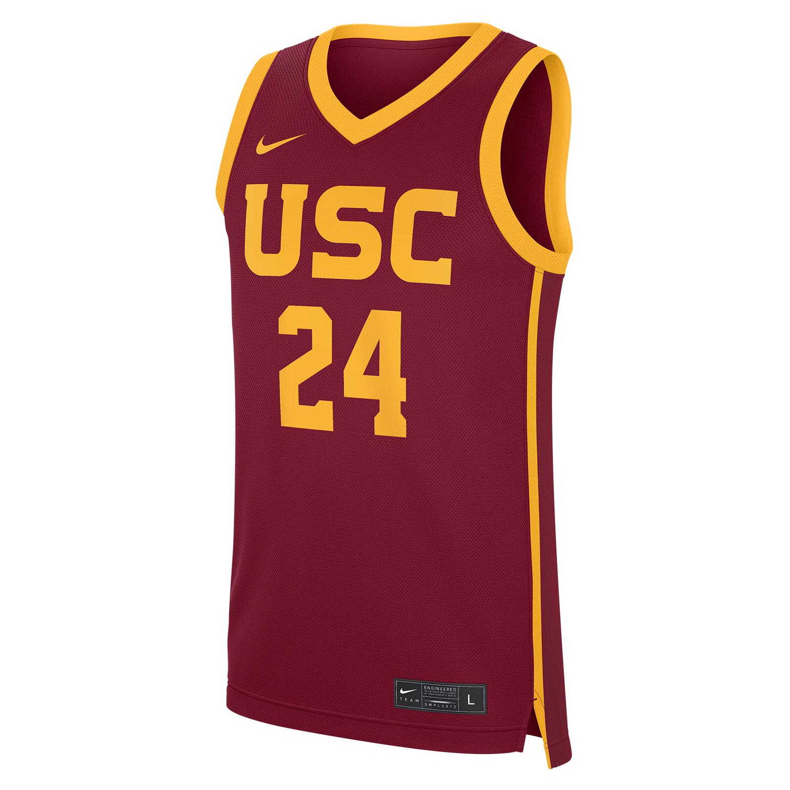 USC Trojans Men's Nike Cardinal #24 Road Basketball Jersey USC Cardinal 2